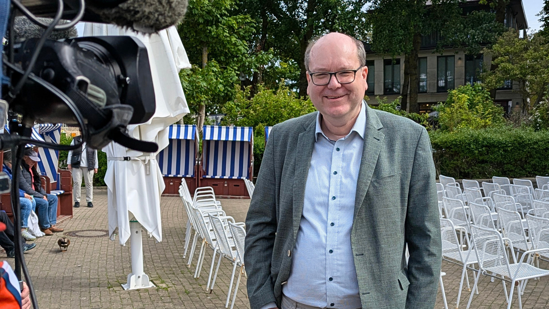 Niedersachsens Energieminister Christian Meyer am Rande der Energieministerkonferenz auf Norderney / Foto: AN