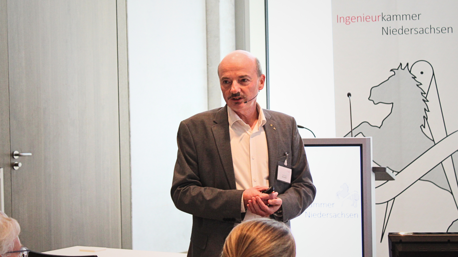 Martin Betzler bei der Vertreterversammlung der Ingenieurkammer Niedersachsen in dieser Woche in Hannover / Foto: AN