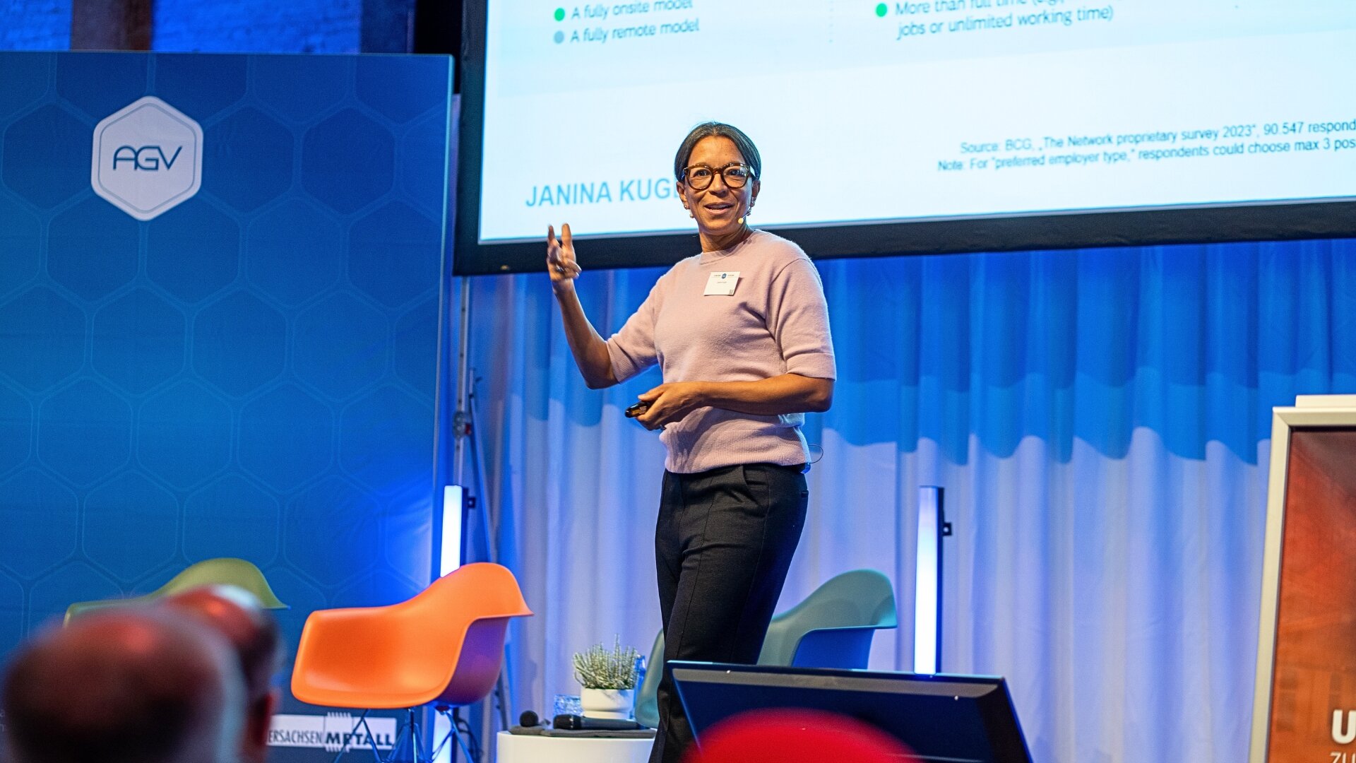 "New Work heißt nicht Tischkicker und Bällebad – sondern die Frage, ob unsere Arbeit wirklich Sinn ergibt“, sagt Janina Kugel / Foto: AGV Region Braunschweig